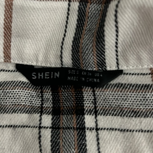White black and tan Flannel shirt - Picture 3 of 3